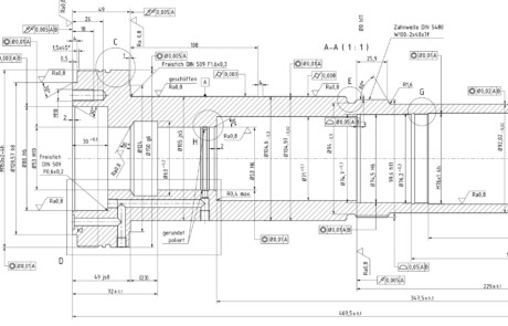 Teilezeichnung Spindel